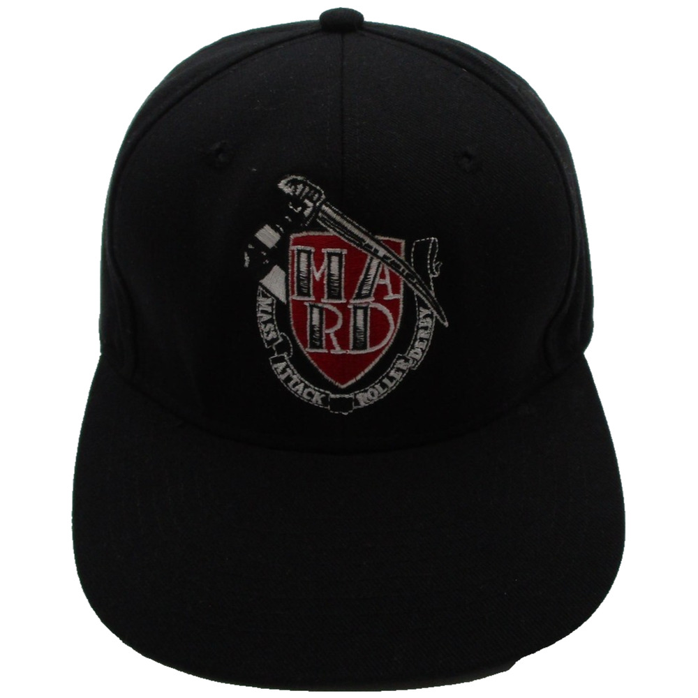 Mass Attack Roller Derby Hat Cap Snap Back One Size Black Mens Headmost